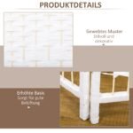 Sulankstomas 4 dalių paravanas su popieriaus pynimo panelėmis 160x170 cm – Paveikslėlis 6