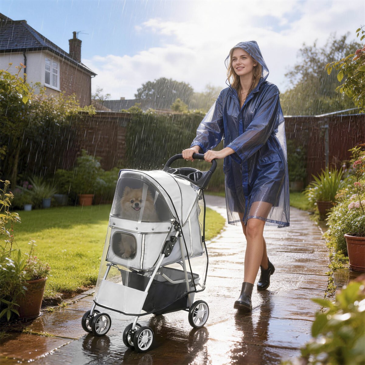 Sulankstomas augintinio vežimėlis iki 10 kg – Paveikslėlis 2