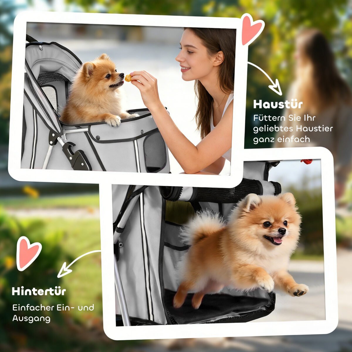 Sulankstomas augintinio vežimėlis iki 10 kg – Paveikslėlis 7