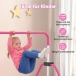 Sulankstomas ir reguliuojamo aukščio gimnastikos skersinis vaikams (Rožinė) – Paveikslėlis 3