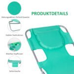 Sulankstomas lauko gultas su paminkštinta anga veidui – Paveikslėlis 6