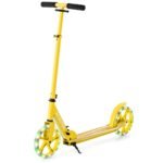 Sulankstomas paspirtukas su reguliuojamu aukščiu ir LED ratais (Geltona)