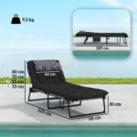 Sulankstomas saulės gultas su reguliuojamu atlošu – Paveikslėlis 3