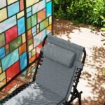 Sulankstomas saulės gultas su reguliuojamu atlošu ir paminkštinimu – Paveikslėlis 9