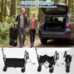 Sulankstomas transportavimo vežimėlis su nuimamu stogu (Juoda) – Paveikslėlis 5