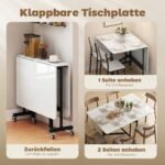Sulankstomas valgomojo stalas su ratukais ir stabdžiais – Paveikslėlis 5