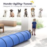 Šunų agility tunelis 300 x 50 cm su tvirtinimo kuoliukais ir nešiojimo krepšiu – Paveikslėlis 4