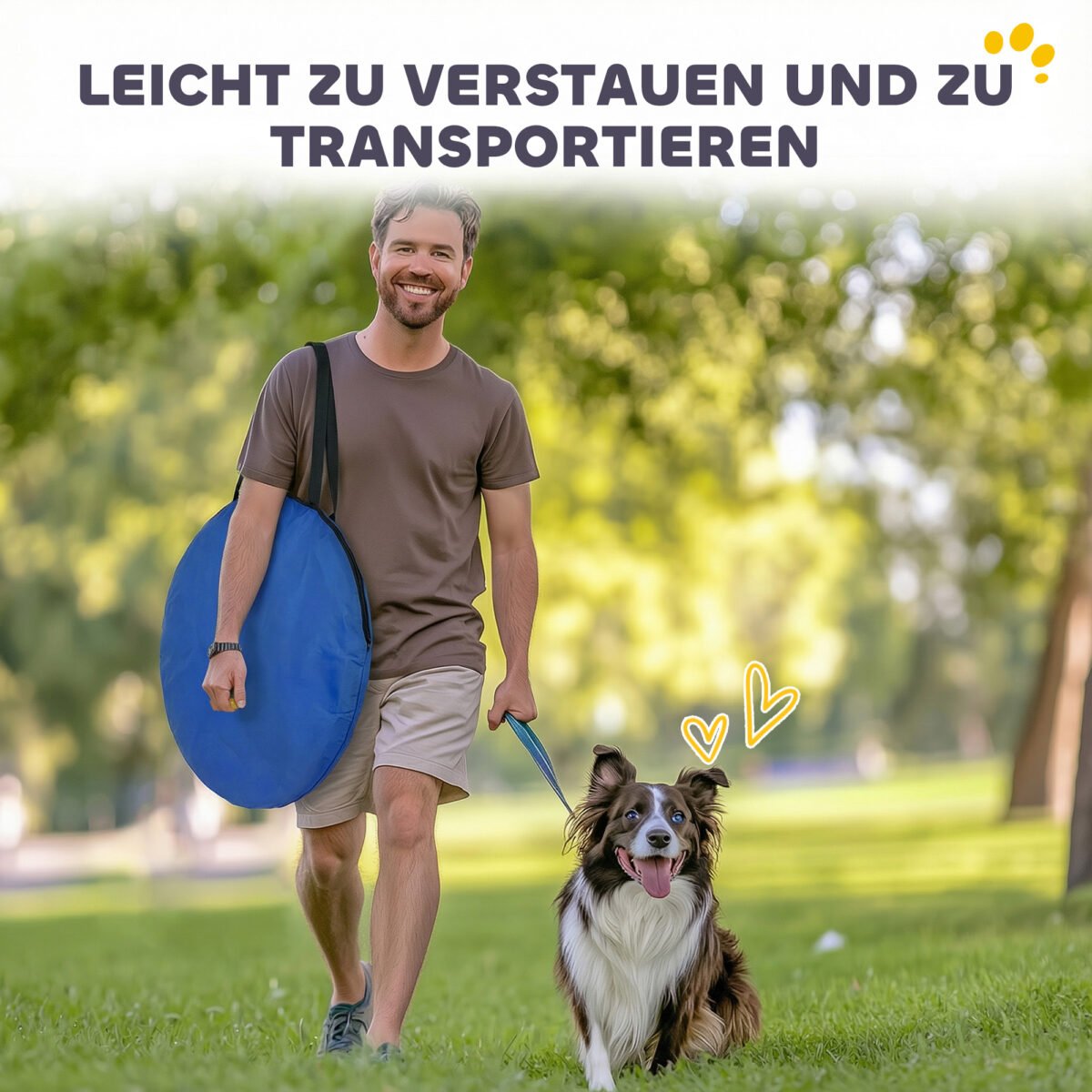 Šunų agility tunelis 300 x 50 cm su tvirtinimo kuoliukais ir nešiojimo krepšiu – Paveikslėlis 5