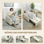 Transformuojamas fotelis-lova 3 viename su reguliuojamu atlošu – Paveikslėlis 4