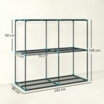 Trijų aukštų plieninis augalų stovas 100 cm aukščio – Paveikslėlis 3