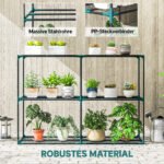 Trijų aukštų plieninis augalų stovas 100 cm aukščio – Paveikslėlis 6