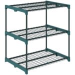 Trijų lygių lauko ir vidaus augalų lentyna