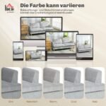 Trivietė sofa su kordo audinio apmušalais – Paveikslėlis 8