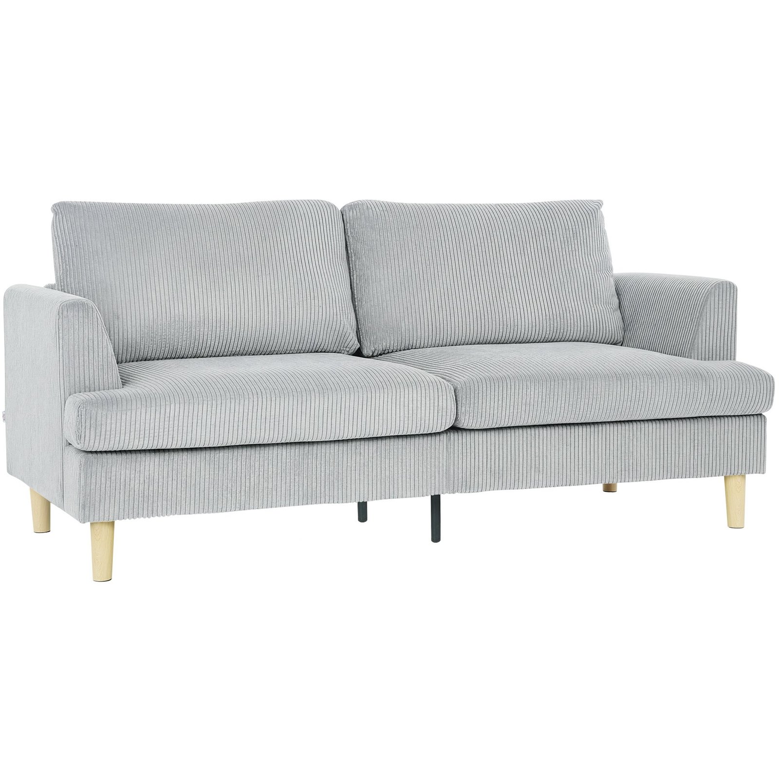 Trivietė sofa su kordo audinio apmušalais Trivietė sofa su kordo audinio apmušalais