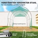 Tunelinis šiltnamis 3x2 m su apsauginiu tinklu nuo saulės ir pakeliamomis šoninėmis sienomis