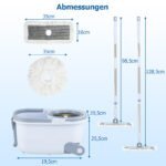 Universalus grindų plovimo rinkinys su kibiru ir dviejų tipų šluostėmis (Mėlyna)