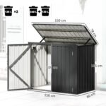 Užrakinama konteinerių slėptuvė dviem konteineriams – Paveikslėlis 3