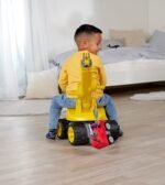 Vaikiškas paspirtukas su kranu daiktams pakelti