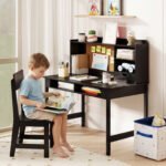Vaikiškas rašomasis stalas su kėde (Juoda) – Paveikslėlis 3
