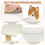 Vaikiškas staliukas su 2 kėdėmis ir medinėmis kojomis (Balta) – Paveikslėlis 4