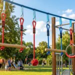 Vaikų 10 m kliūčių ruožas su 3 viename sūpuoklėmis, skirtas 3-8 metų vaikams – Paveikslėlis 9