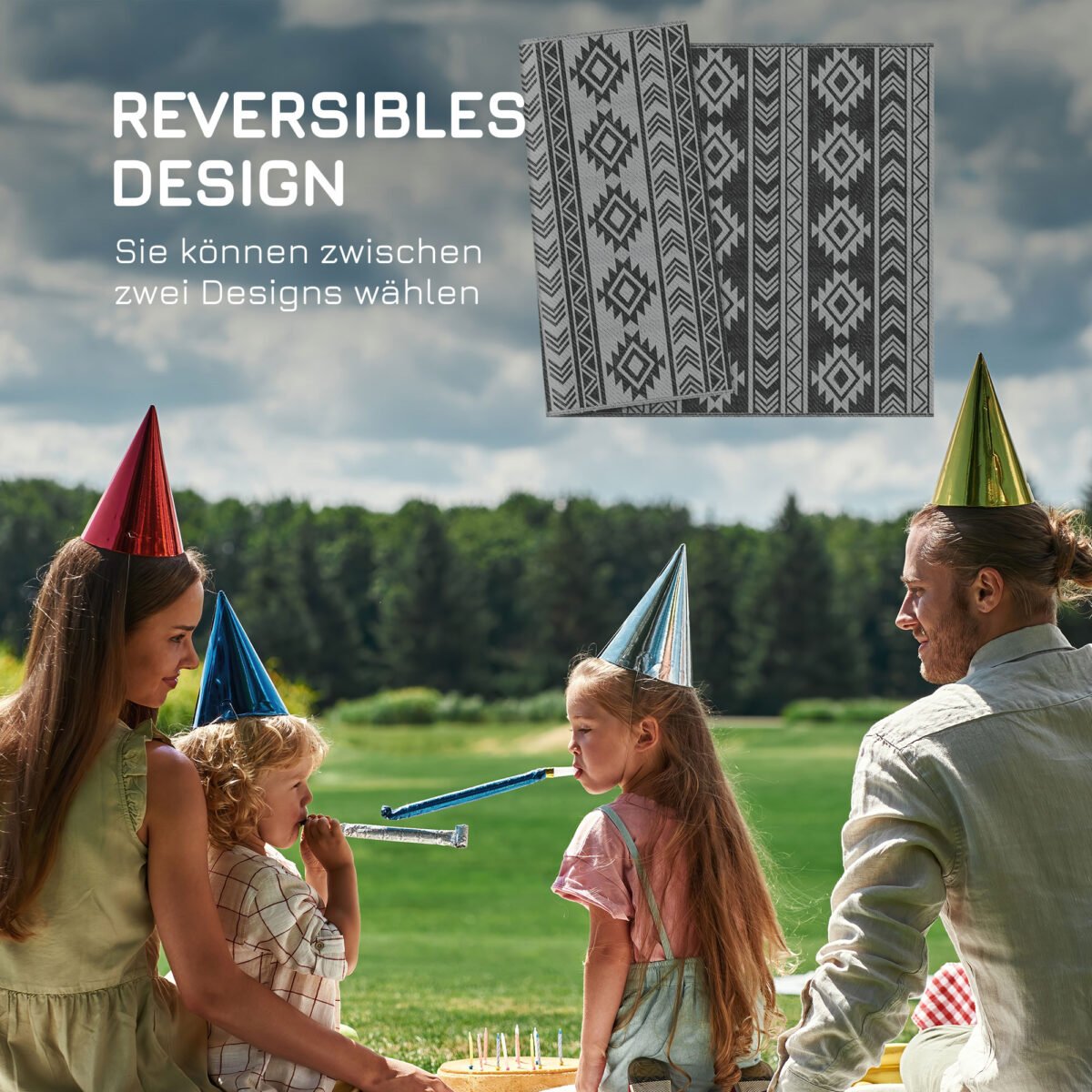 Vandeniui atsparus dvipusis lauko kilimas – Paveikslėlis 6