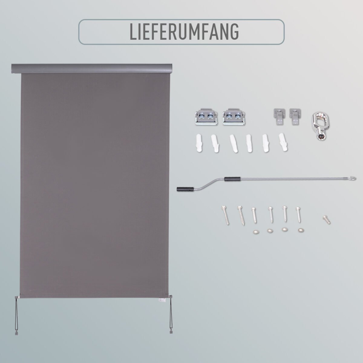 Vertikali markizė su rankiniu valdymu saulės apsaugai ir privatumui – Paveikslėlis 6