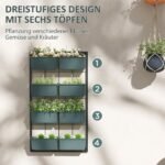 Vertikalus augalų stovas su 8 vazonėliais, atsparus oro sąlygoms – Paveikslėlis 5