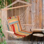 Nešiojamas pakabinamas krėslas su skersiniu ir pagalve iki 100 kg – Paveikslėlis 2