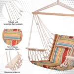 Nešiojamas pakabinamas krėslas su skersiniu ir pagalve iki 100 kg – Paveikslėlis 4