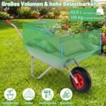 Vienratis kipinis karutis su dideliu guminiu ratu sunkioms apkrovoms (Sidabrinė) – Paveikslėlis 3