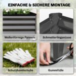 Ypač didelė pakelta lysvė iš tvirto cinkuoto metalo su agroplėvelės įdėklu – Paveikslėlis 6