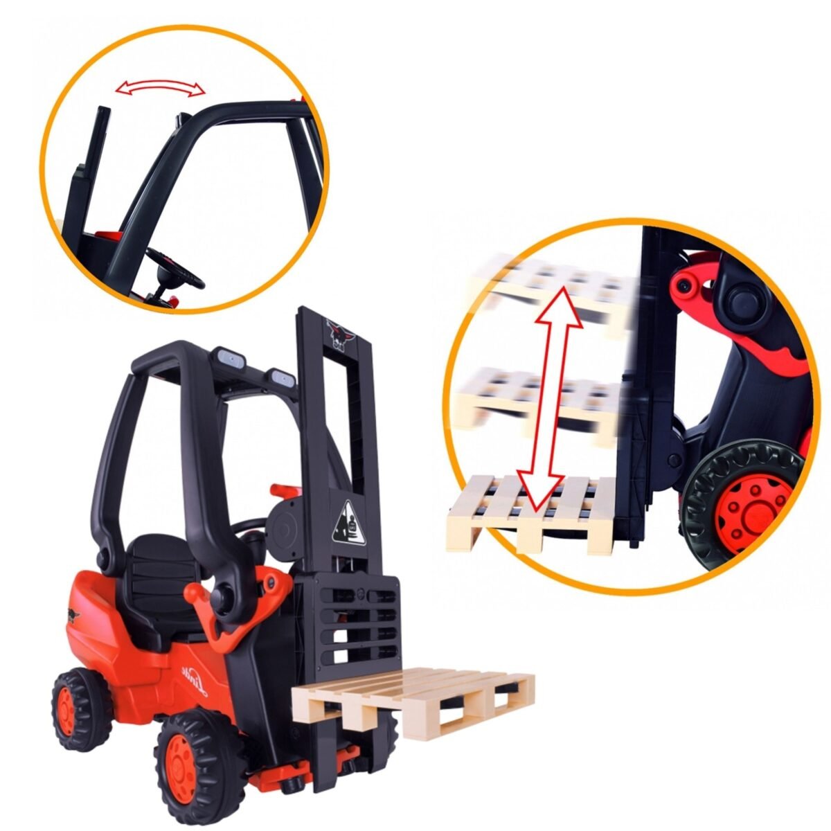 Pedalais minamas šakinis krautuvas su palete – Paveikslėlis 5