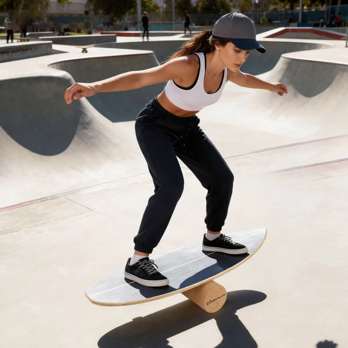 Balanso lenta su korko voleliu ir laikymo stovu (Juoda) – Paveikslėlis 4