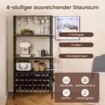 Daugiafunkcis virtuvės ir baro stovas su integruotais USB ir elektros lizdais (Rustikalinė ruda) – Paveikslėlis 2