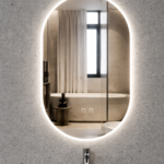 LED apšviestas vonios kambario veidrodis su apsauga nuo rasojimo (Sidabrinė)