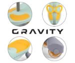 Riedamobilis Gravity su LED ratukais (Lime Yellow)