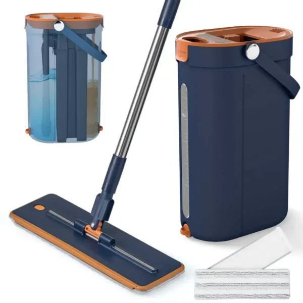 Šluostės ir kibiro 3 kamerų sistema su išgręžimo funkcija (Mėlyna)