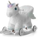 Supamas arkliukas vaikui Vienaragis POLLY 2 in 1 (Baltas)