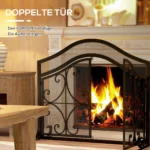 Židinio apsauga su dvigubomis magnetinėmis durimis ir elegantišku raštu – Paveikslėlis 5