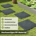 16 dalių polipropileno sodo takelių plokščių rinkinys (Pilka) – Paveikslėlis 4