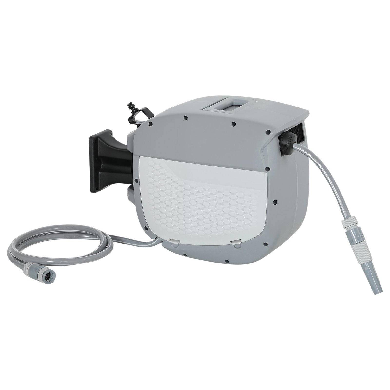 180° pasukama sodo žarnos ritė su 20 m žarna ir automatiniu suvyniojimu