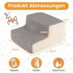 2 pakopų putplasčio rampa gyvūnams su neslystančiu paviršiumi (Pilka ir balta) – Paveikslėlis 2