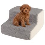 2 pakopų putplasčio rampa gyvūnams su neslystančiu paviršiumi (Pilka ir balta)