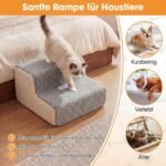 2 pakopų putplasčio rampa gyvūnams su neslystančiu paviršiumi (Pilka ir balta) – Paveikslėlis 4