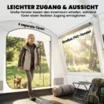 2 viename Automobilinė Palapinė 2-4 Asmenims su 4 Durimis – Paveikslėlis 6