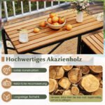 2 viename lauko suoliukas-pikniko stalas su tvirtu metaliniu rėmu (Juoda)