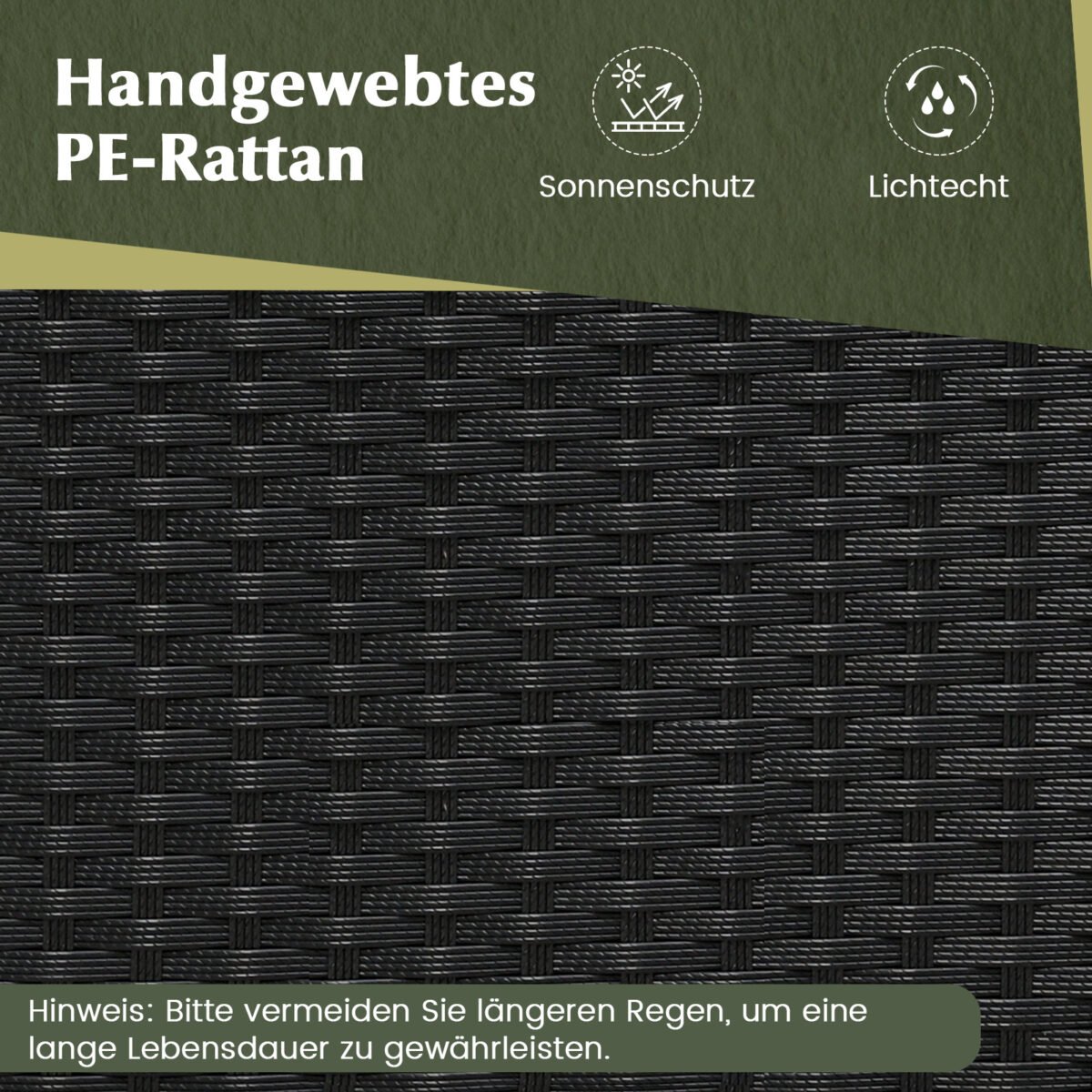 Lauko suoliukas-pikniko stalas su tvirtu metaliniu rėmu 2 in 1 (Juoda) – Paveikslėlis 4