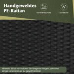 Lauko suoliukas-pikniko stalas su tvirtu metaliniu rėmu 2 in 1 (Juoda) – Paveikslėlis 4