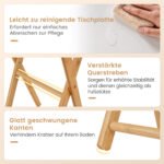 Nešiojami sulankstomi bambuko staliukai 2 vnt. (Natūrali + Balta) – Paveikslėlis 3